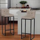 Kit 06 Banqueta Alta Com Lucca Bege