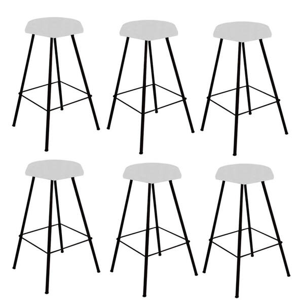 Kit 06 Banqueta Alta Lari Eiffel Hexágono Cozinha Bar Balcão