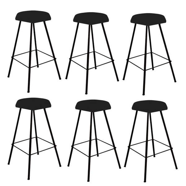 Kit 06 Banqueta Alta Lari Eiffel Hexágono Cozinha Bar Balcão