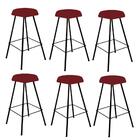 Kit 06 Banqueta Alta Lari Eiffel Preto Vermelho