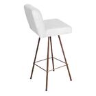 Kit 06 Banqueta Alta Lexi Bronze Corino Branco