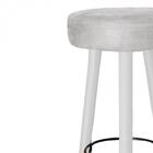 Kit 06 Banqueta Alta Lia Branco Cinza