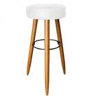 Kit 06 Banqueta Alta Lia Castanho Branco