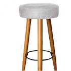 Kit 06 Banqueta Alta Lia Castanho Cinza