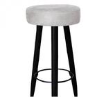 Kit 06 Banqueta Alta Lia Preto Cinza