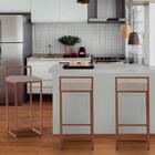 Kit 06 Banqueta Alta Lina Bronze Bege