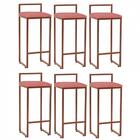 Kit 06 Banqueta Alta Lina Bronze Rose Gold