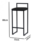 Kit 06 Banqueta Alta Lina Industrial Cozinha Bar Balcão Bistr