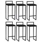 Kit 06 Banqueta Alta Lina Industrial Cozinha Bar Balcão Bistr