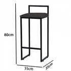 Kit 06 Banqueta Alta Lina Preto Cinza