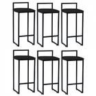 Kit 06 Banqueta Alta Lina Preto Preto