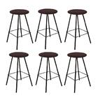 Kit 06 Banqueta Alta Loni Eiffel Preto Marrom