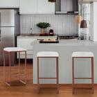 Kit 06 Banqueta Alta Lua Bronze Branco