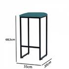 Kit 06 Banqueta Alta Lua Preto Azul Turquesa