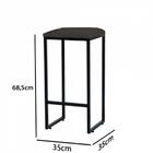 Kit 06 Banqueta Alta Lua Preto Cinza