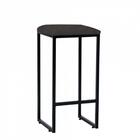 Kit 06 Banqueta Alta Lua Preto Cinza