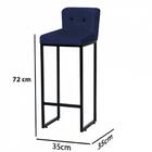 Kit 06 Banqueta Alta Lucca Preto Azul Marinho