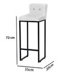 Kit 06 Banqueta Alta Lucca Preto Branco