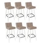 Kit 06 Banqueta Alta Lucy Branco Bege