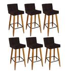 Kit 06 Banqueta Alta Lucy Marrom