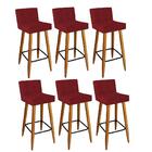 Kit 06 Banqueta Alta Lucy Vermelho