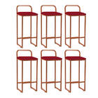 Kit 06 Banqueta Alta Luffi Com Encosto Cozinha Bar Balcão Bis