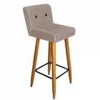 Kit 06 Banqueta Alta Preto Bege