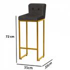 Kit 06 Banqueta Alta Preto Cinza