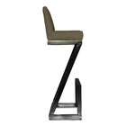 Kit 06 Banqueta Alta Z Base De Ferro Suede Marrom Rato - D'cl