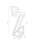 Kit 06 Banqueta Alta Z Base De Ferro Suede Marrom Rato - D'cl
