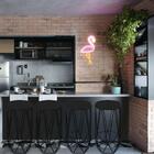 Kit 06 Banqueta Aramado Liz Base Preto Preto