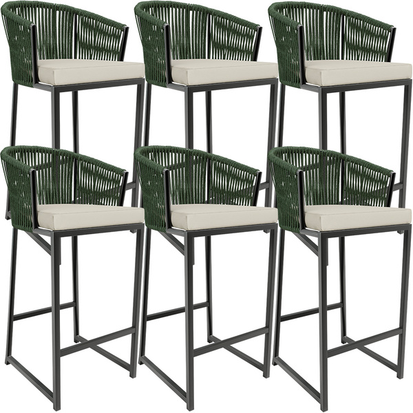 Kit 06 Banqueta Para Área Gourmet Cozinha Varanda Corda Náuti