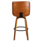 Kit 06 Banquetas Agra Giratória Com Base De Madeira E Apoio D