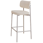 Kit 06 Banquetas Alta Bar Cozinha Sala De Jantar Aço Branco K