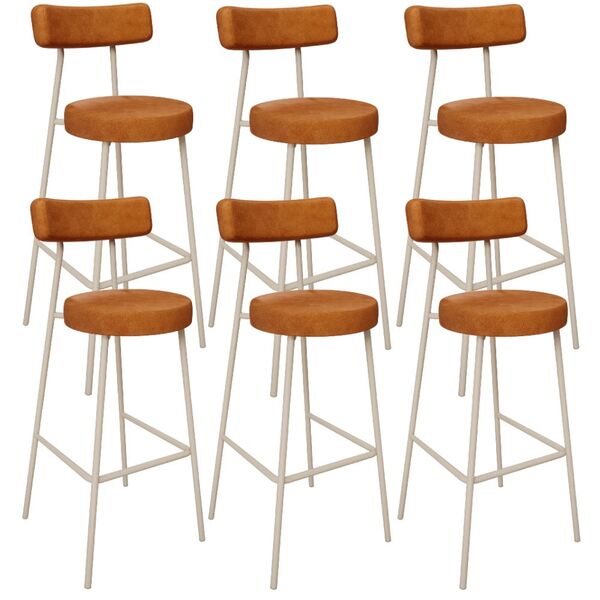 Kit 06 Banquetas Alta Bar Cozinha Sala De Jantar Aço Milão Ar