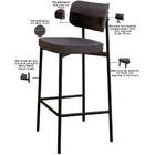 Kit 06 Banquetas Alta Bar Cozinha Sala De Jantar Aço Preto Ka