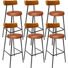 Kit 06 Banquetas Alta Bar Cozinha Sala De Jantar Milão L02 Co