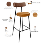 Kit 06 Banquetas Alta Bar Cozinha Sala De Jantar Milão L02 Co