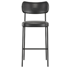 Kit 06 Banquetas Alta Bar Cozinha Sala De Jantar Preto Elira