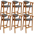 Kit 06 Banquetas Alta Cozinha Bancada Bar Sala De Jantar Fixa