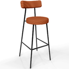 Kit 06 Banquetas Alta Cozinha Bar Sala De Jantar Em Aço Milão