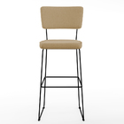 Kit 06 Banquetas Alta Cozinha Sala De Jantar Base Aço Fixa Al