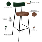 Kit 06 Banquetas Alta Cozinha Sala De Jantar Milão L02 Facto