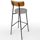 Kit 06 Banquetas Alta Cozinha Sala Jantar Aço Milão L02 Courí