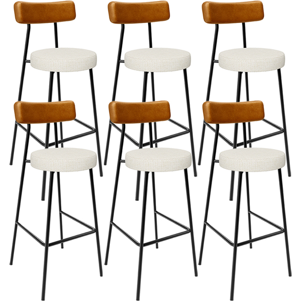 Kit 06 Banquetas Alta Cozinha Sala Jantar Milão L02 Couríssim