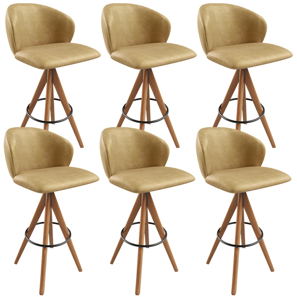 Kit 06 Banquetas Alta Giratória Bar Cozinha Sala De Jantar Ba