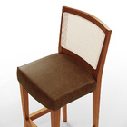 Kit 06 Banquetas Alta Para Cozinha Encosto Em Tela Branco Zio