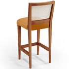 Kit 06 Banquetas Alta Para Cozinha Encosto Em Tela Branco Zio