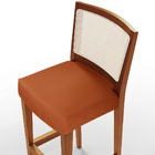 Kit 06 Banquetas Alta Para Cozinha Encosto Em Tela Branco Zio