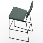 Kit 06 Banquetas Alta Para Cozinha Sala Base Em Aço Fixa Alla